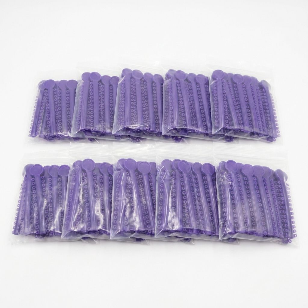 Orthodontic Ligature Ties 1040 pcs – Comfortable, High Elastic, Durable Braces Ties in Gray, Clear, Black, Light Blue & Mixed Colors