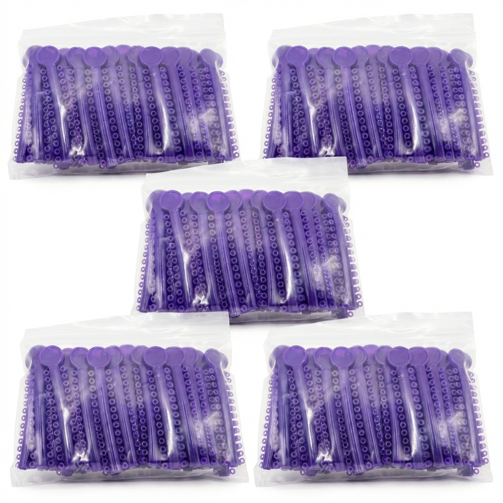 Orthodontic Ligature Ties 1040 pcs – Comfortable, High Elastic, Durable Braces Ties in Gray, Clear, Black, Light Blue & Mixed Colors