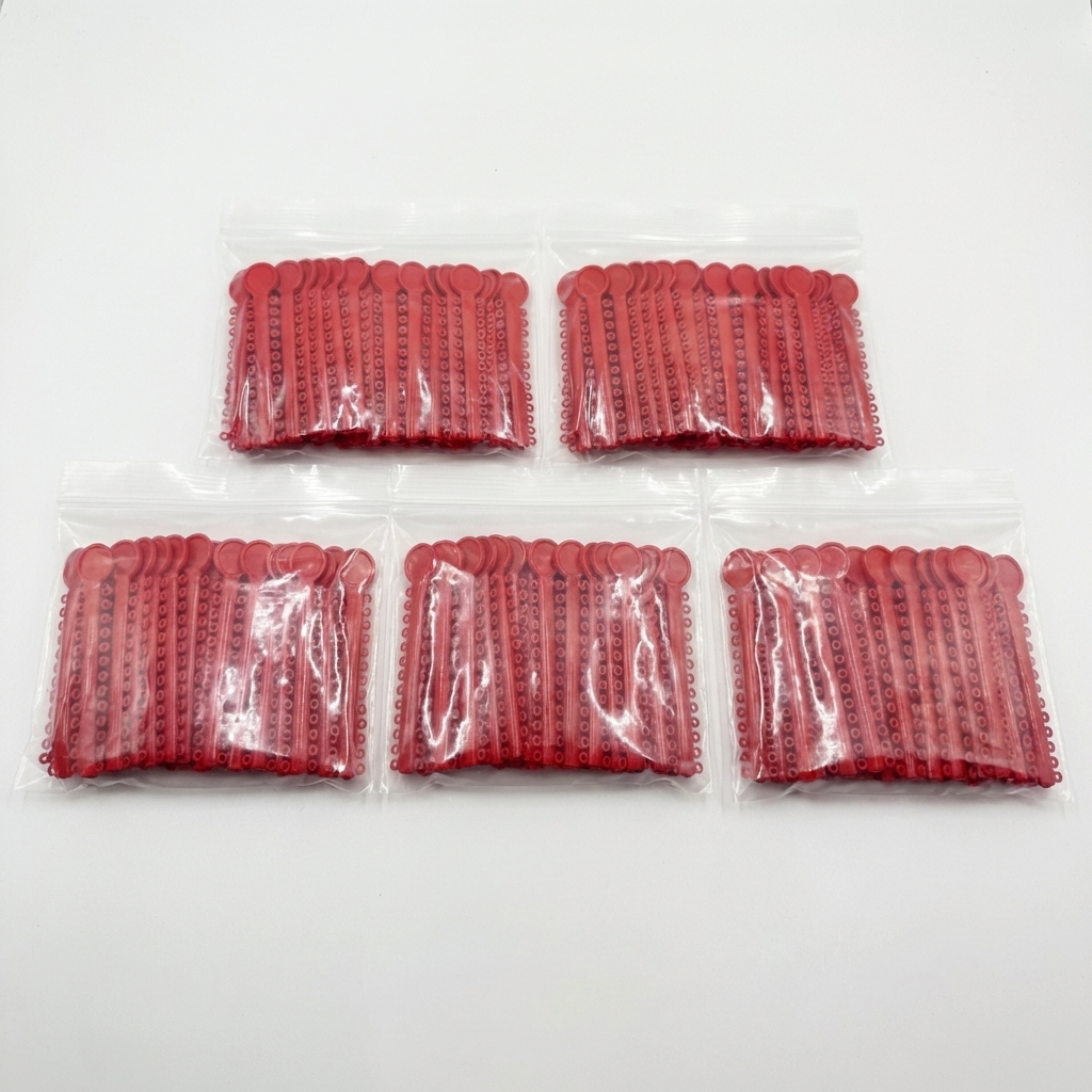 Orthodontic Ligature Ties 1040 pcs – Comfortable, High Elastic, Durable Braces Ties in Gray, Clear, Black, Light Blue & Mixed Colors