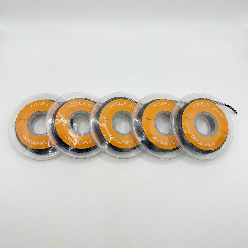 Dental Orthodontic Power Chain – Short & Closed, Multiple Color for Tooth Movement & Space Closure