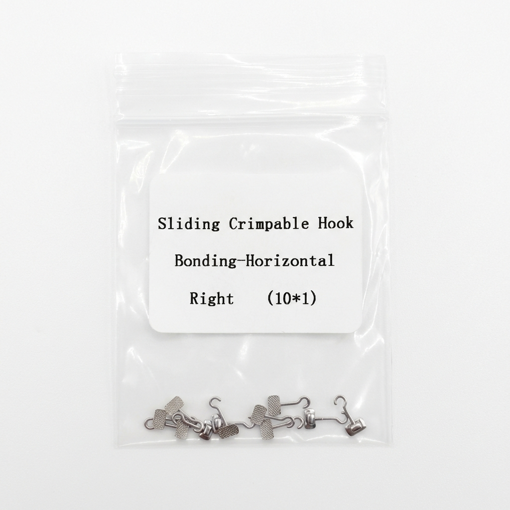 Sliding_crimpable_hook_bonding_horizontal_right_10_pcs