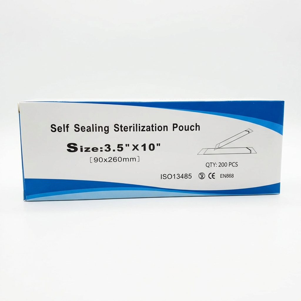 200 pcs Self sealing Sterilization Pouch autocalve bags 90*260mm