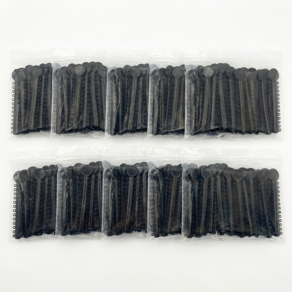 Orthodontic Ligature Ties 1040 pcs – Comfortable, High Elastic, Durable Braces Ties in Gray, Clear, Black, Light Blue & Mixed Colors