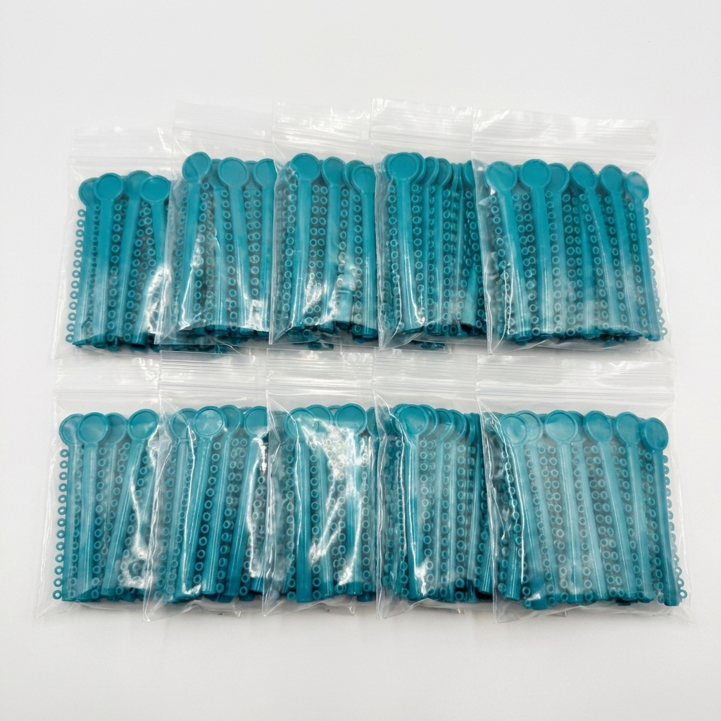 Orthodontic Ligature Ties 1040 pcs – Comfortable, High Elastic, Durable Braces Ties in Gray, Clear, Black, Light Blue & Mixed Colors