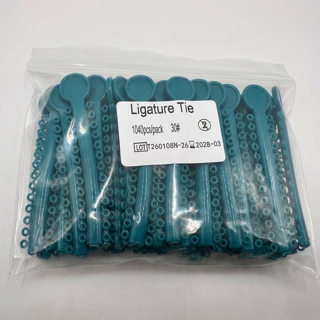 Orthodontic Ligature Ties 1040 pcs – Comfortable, High Elastic, Durable Braces Ties in Gray, Clear, Black, Light Blue & Mixed Colors
