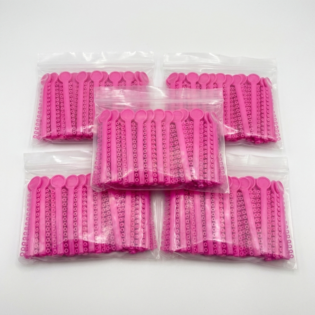 Orthodontic Ligature Ties 1040 pcs – Comfortable, High Elastic, Durable Braces Ties in Gray, Clear, Black, Light Blue & Mixed Colors