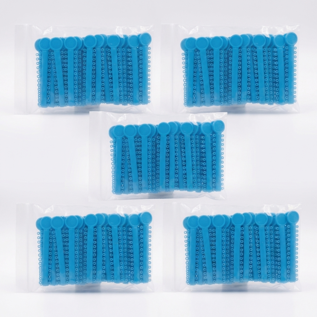 Orthodontic Ligature Ties 1040 pcs – Comfortable, High Elastic, Durable Braces Ties in Gray, Clear, Black, Light Blue & Mixed Colors