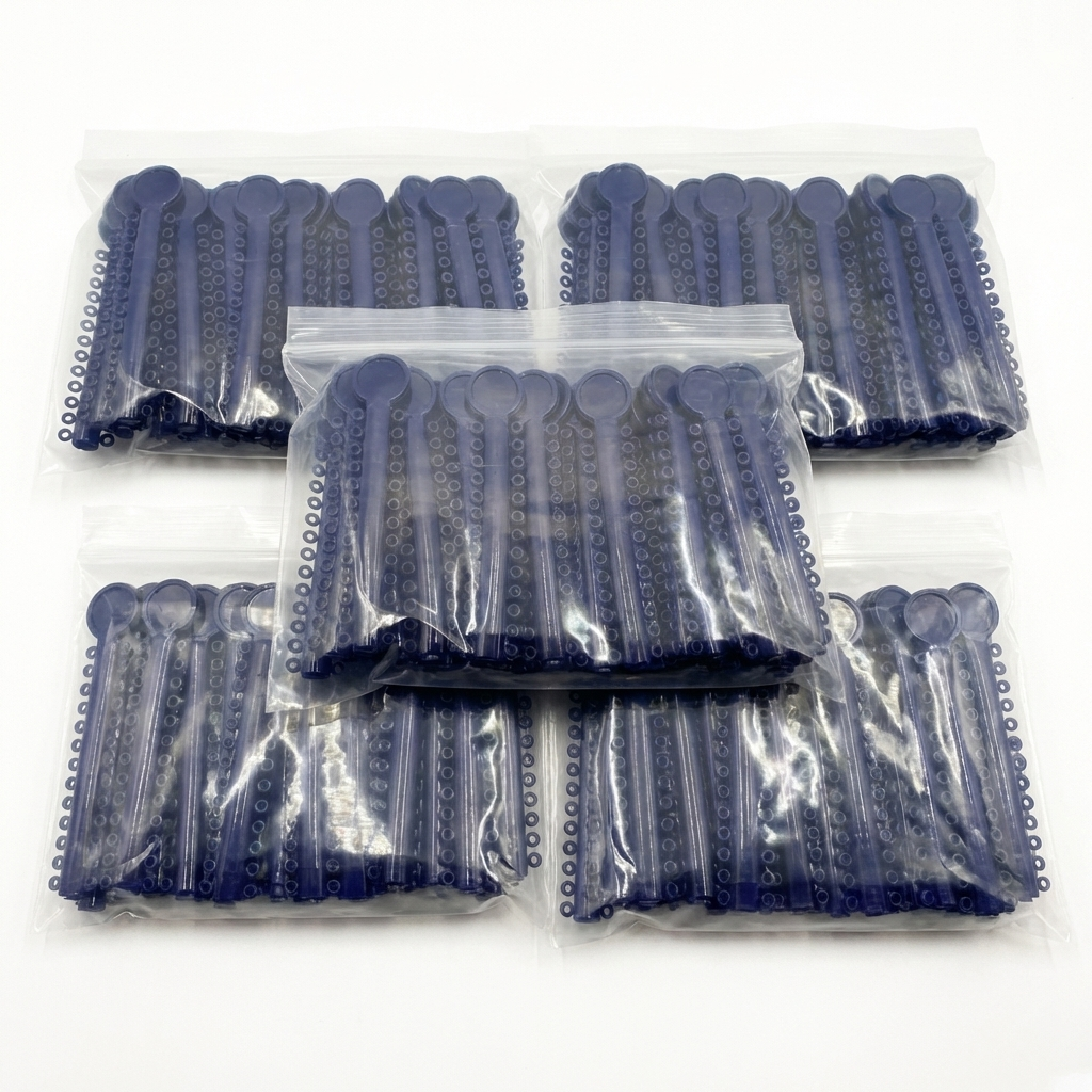 Orthodontic Ligature Ties 1040 pcs – Comfortable, High Elastic, Durable Braces Ties in Gray, Clear, Black, Light Blue & Mixed Colors