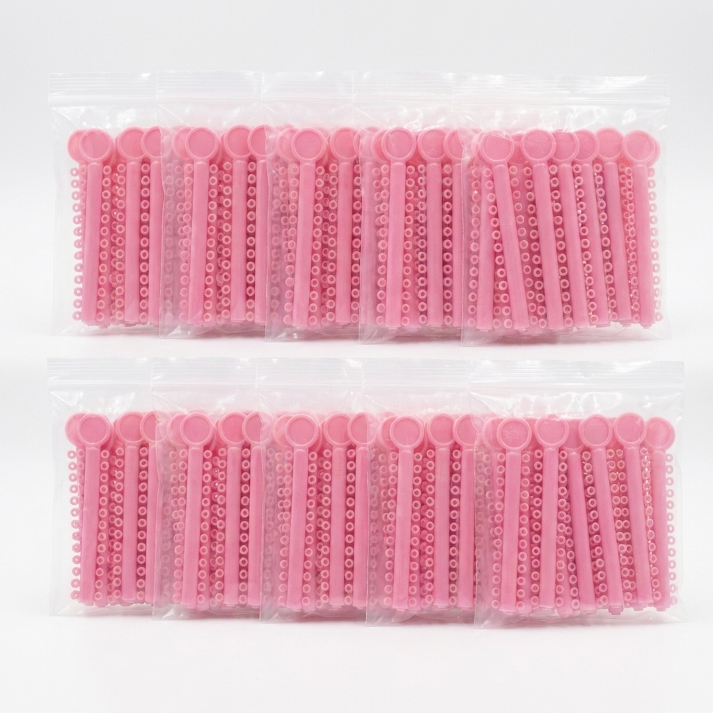 Orthodontic Ligature Ties 1040 pcs – Comfortable, High Elastic, Durable Braces Ties in Gray, Clear, Black, Light Blue & Mixed Colors