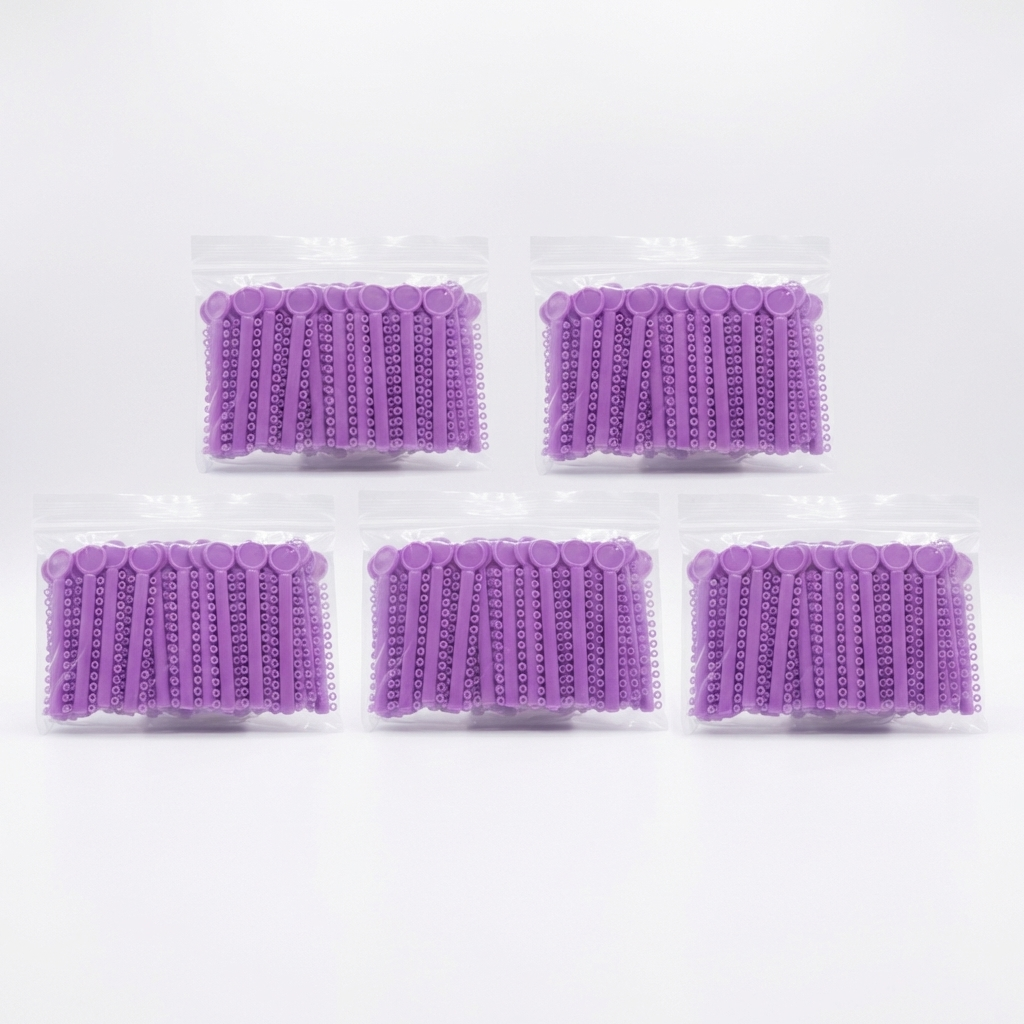 Orthodontic Ligature Ties 1040 pcs – Comfortable, High Elastic, Durable Braces Ties in Gray, Clear, Black, Light Blue & Mixed Colors