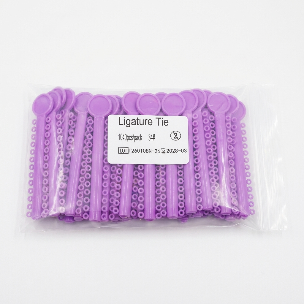 Orthodontic Ligature Ties 1040 pcs – Comfortable, High Elastic, Durable Braces Ties in Gray, Clear, Black, Light Blue & Mixed Colors