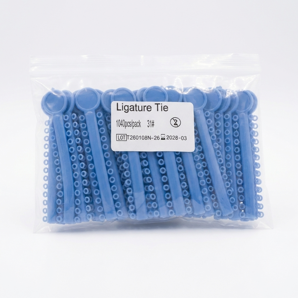 Orthodontic Ligature Ties 1040 pcs – Comfortable, High Elastic, Durable Braces Ties in Gray, Clear, Black, Light Blue & Mixed Colors