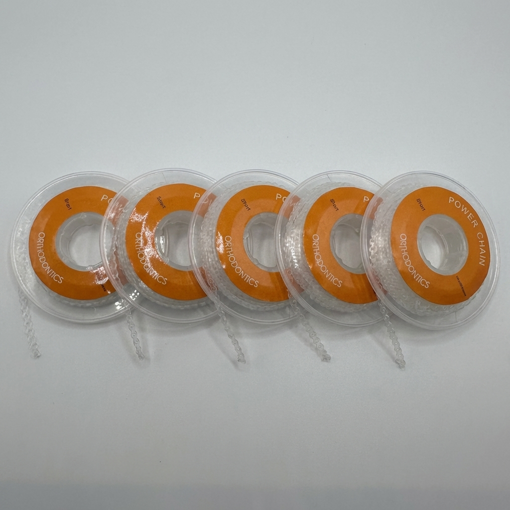 Dental Orthodontic Power Chain – Short & Closed, Multiple Color for Tooth Movement & Space Closure