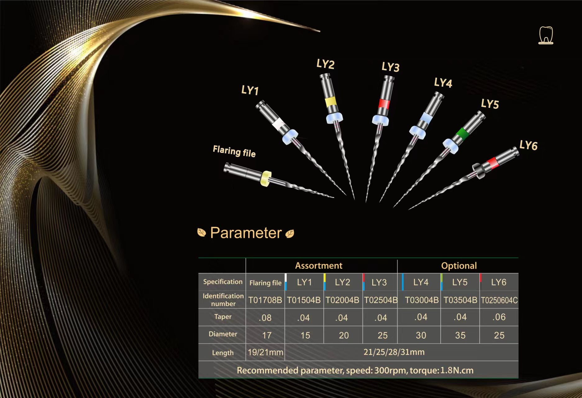 i3 Gold Niti Rotary Files