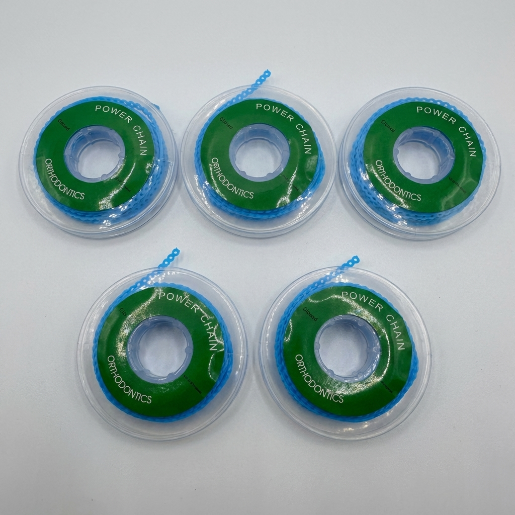 Dental Orthodontic Power Chain – Short & Closed, Multiple Color for Tooth Movement & Space Closure