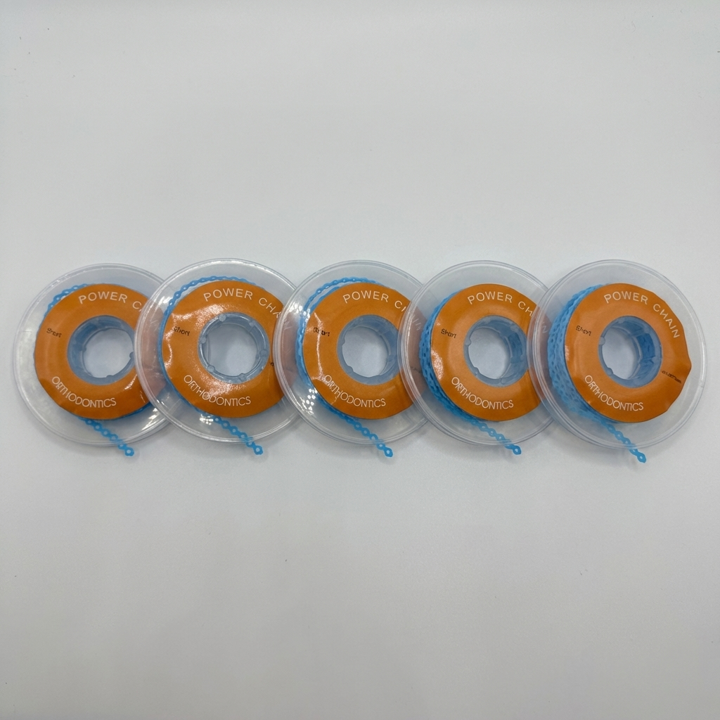 Dental Orthodontic Power Chain – Short & Closed, Multiple Color for Tooth Movement & Space Closure